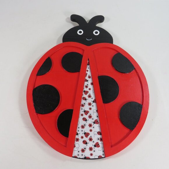 Ladybug 1/4" thick wood wall decor dimensional 13" tall - Picture 7 of 8